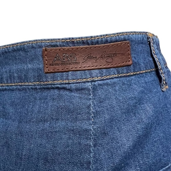 ABS ALLEN SCHWARTZ *NWT* 100% COTTON A-LINE DENIM BUTTON DOWN SKIRT SIZE 29 - Picture 2 of 16